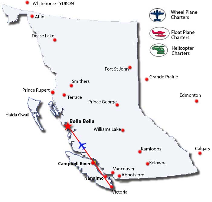 Charter Flights To Bella Bella Salmon Fishing